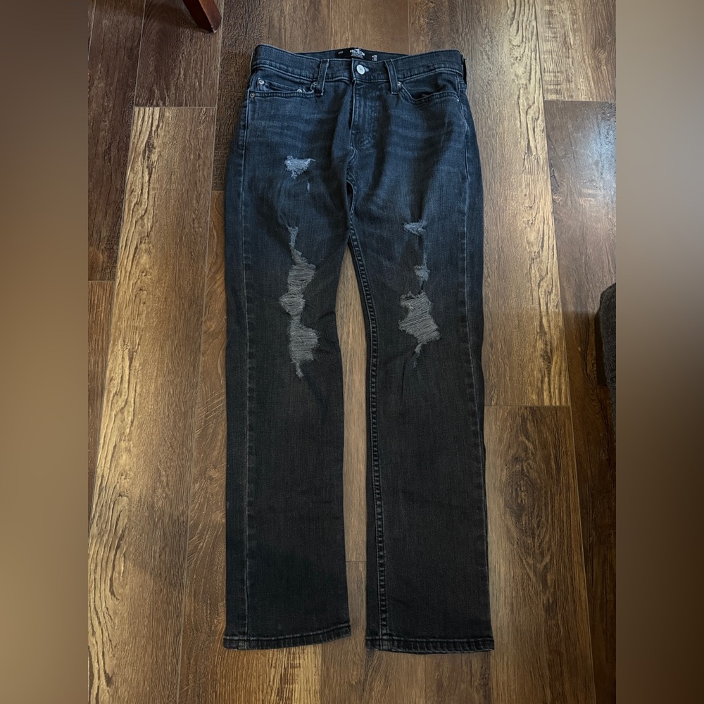 Hollister Black Slim Straight Jeans